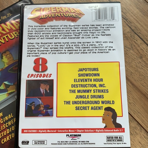 Superman Adventures cartoon DVD - Picture 3 of 4